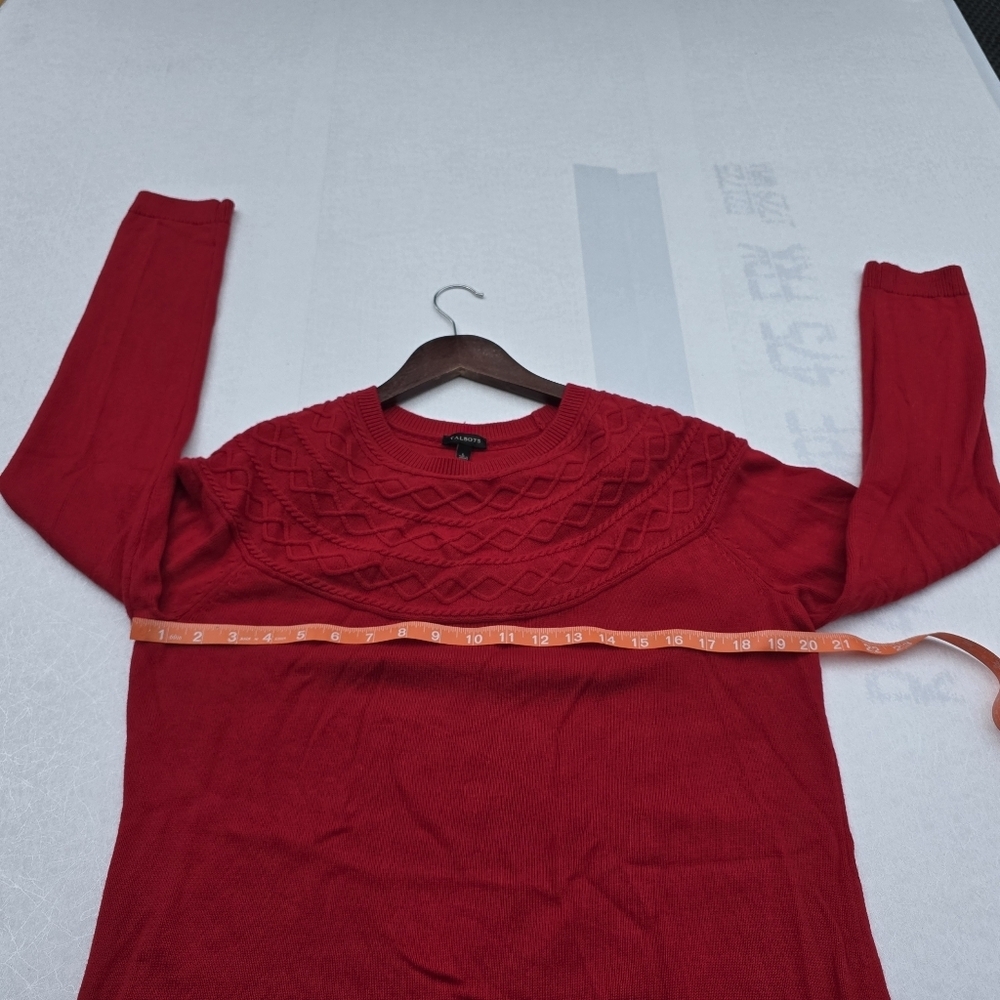 Talbots Diamond Cable Sweater Size L - Picture 6 of 11